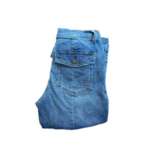 Free People Women’s Size 28 Blue Jean Raw Hem Flare